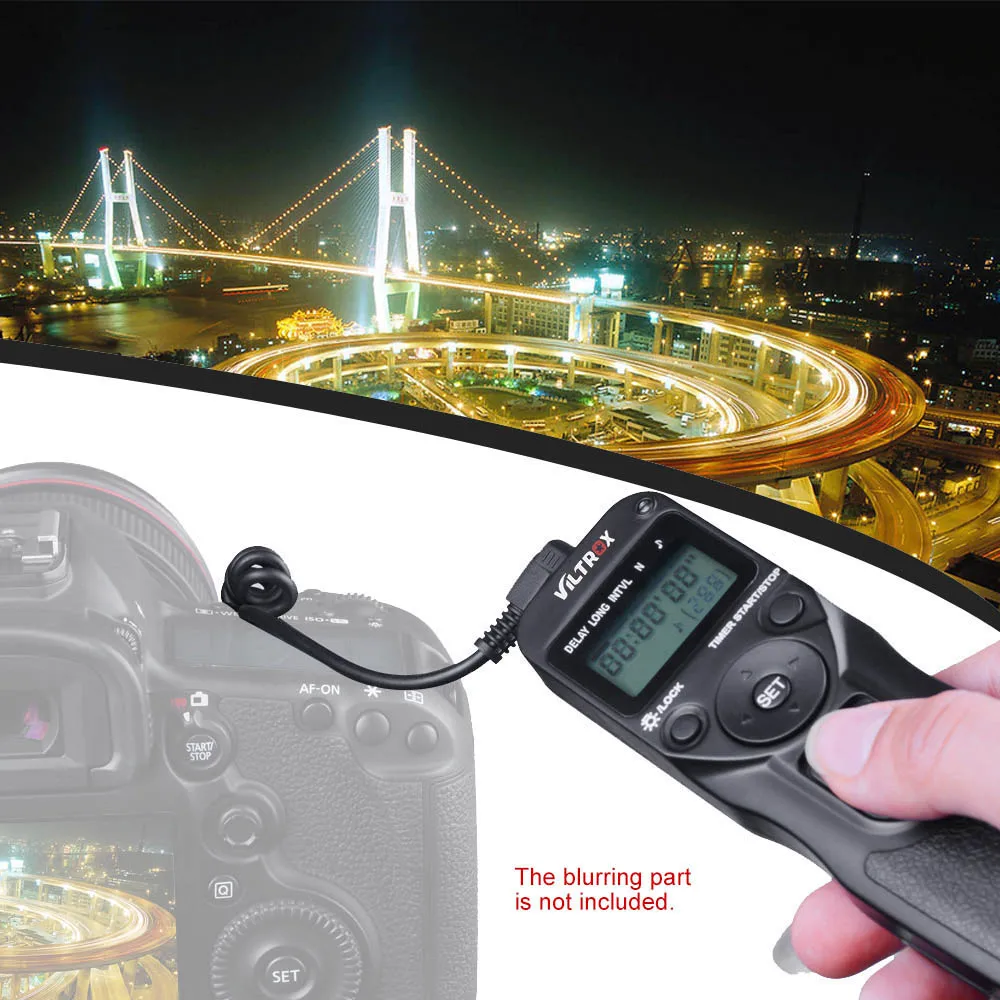 VILTROX Time Lapse Интервалометр Таймер Дистанционного Управления Спуском Затвора с Кабелем N3 для Nikon D90 D600 D3100 D3200 D5000 D5100