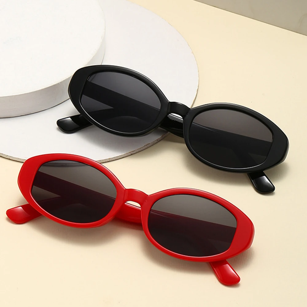 Эллиптические солнцезащитные очки в небольшой оправе, эстетичные солнцезащитные очки с антибликовым покрытием