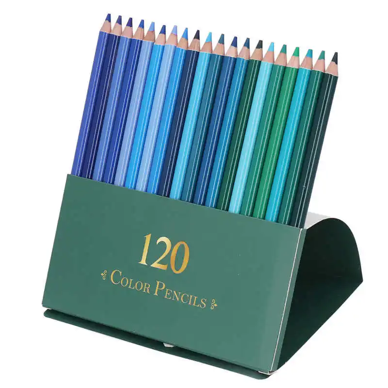 Карандаши профессионального художника с глянцевой цветопередачей, 120 цветных карандашей на масляной основе, профессиональные для рисования эскизов