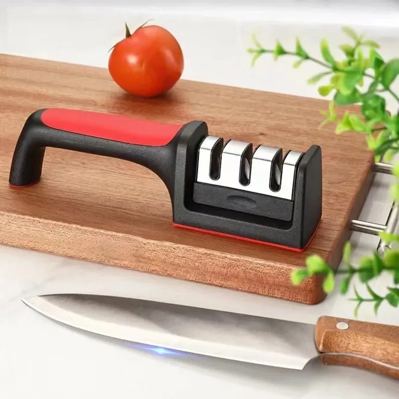 Ручная точилка, бытовая быстрая заточка, точильный камень, кухонный нож, точилка для кухонных гаджетов, 3-ступенчатый тип