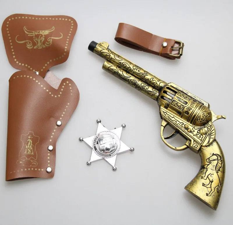 Реквизит для бала-маскарада 2023 Ретро Западный ковбойский пистолет Для взрослых и детей, Игрушечное оружие, кобура на поясе, Пластиковое морское ружье