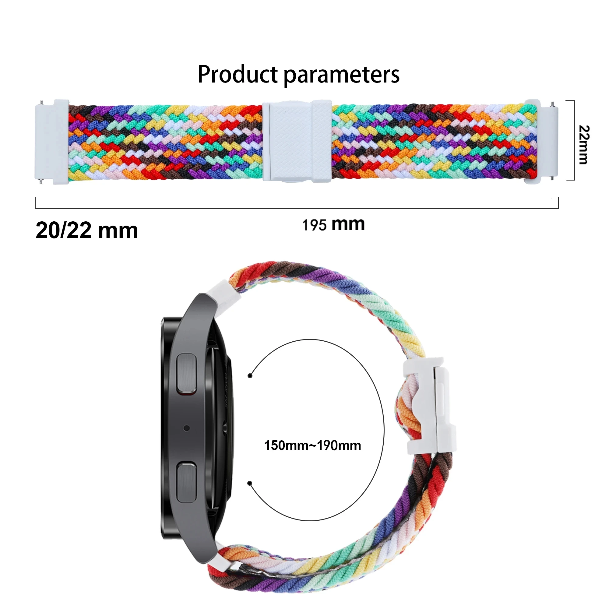 22 мм Эластичный Нейлоновый Ремешок для часов с Оплеткой Xiaomi Mi Watch Color Sports Edition/S1 Pro Ремешок-Браслет для Mi Watch Color 2 correa