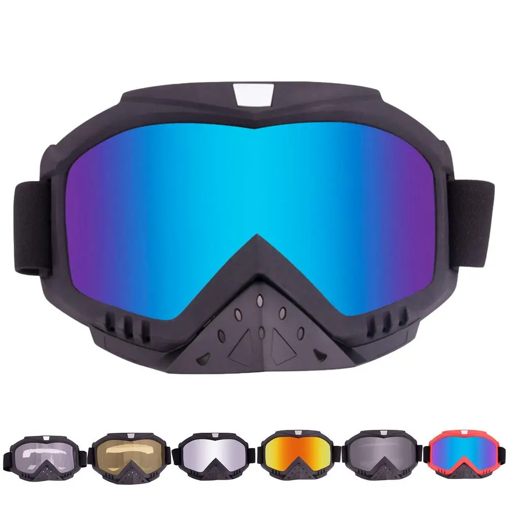 Дышащие мотоциклетные шлемы с защитой от ультрафиолета, очки Мужские с регулируемым ремешком, Ветрозащитные Лыжные очки Gafas для мотокросса