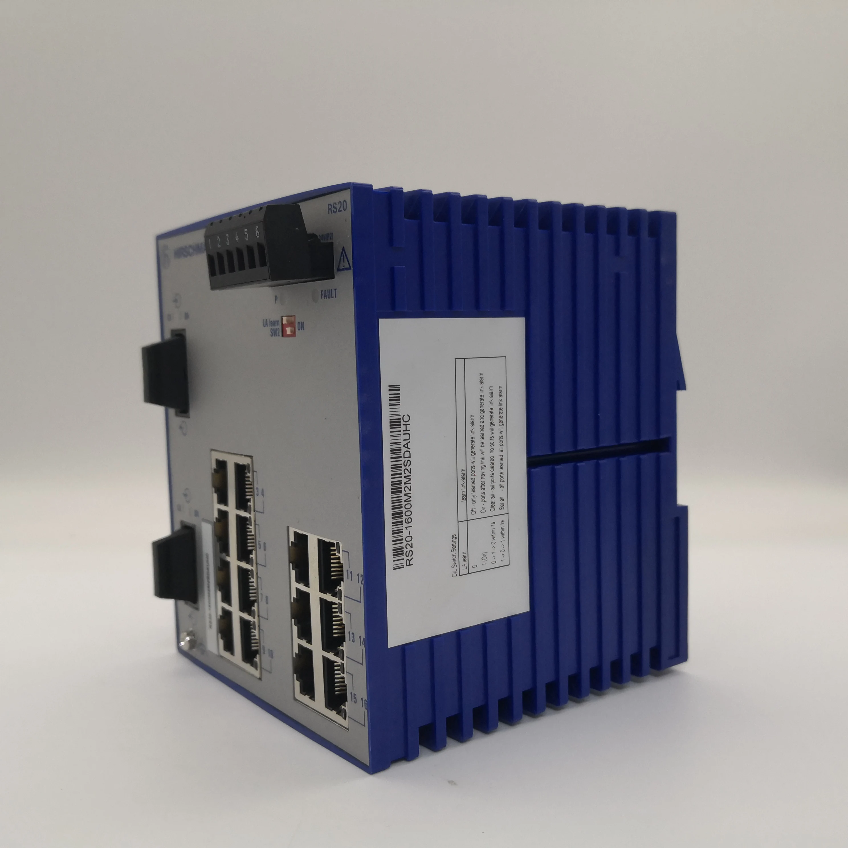Неуправляемый Промышленный Коммутатор Ethernet Hirschmann RS20-1600M2M2SDAUHC/HH на DIN-рейке