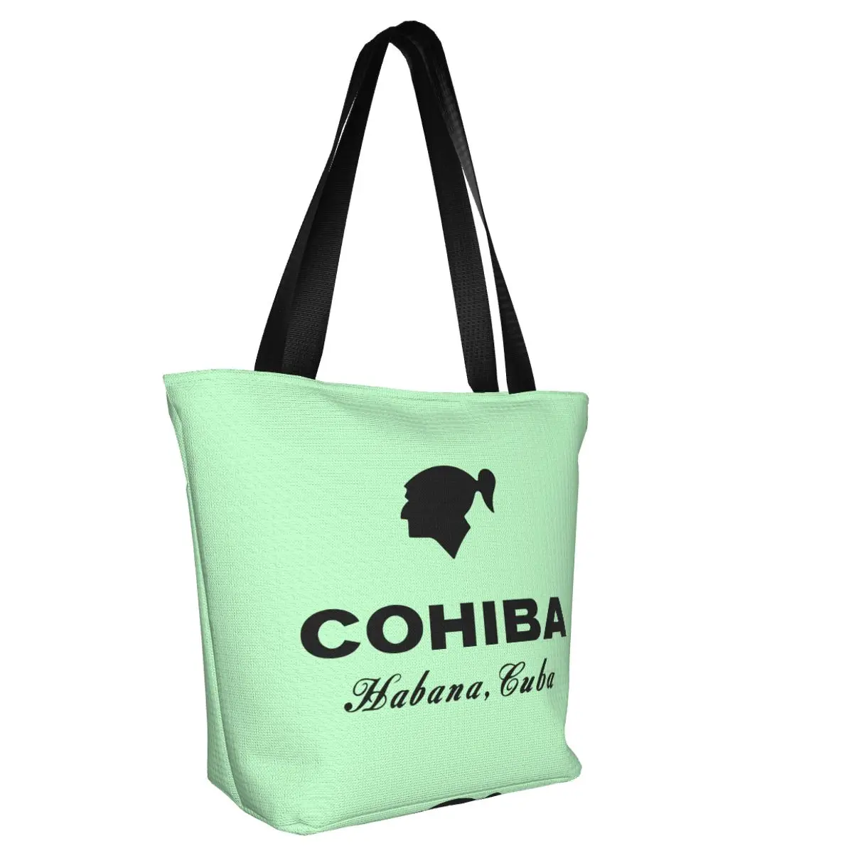 Сумка для покупок для кубинских сигар Cohiba, женская холщовая сумка через плечо, портативные сумки для покупок с продуктами.