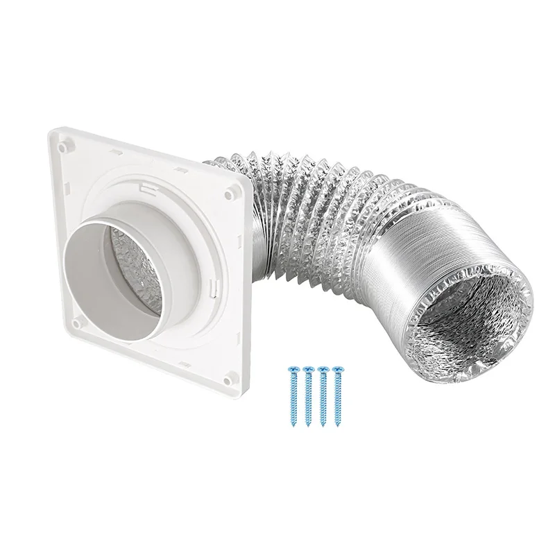 4-дюймовый комплект вентиляционных шлангов для сушилки, переходник для вентиляционной стенки сушилки, быстроразъемные зажимы для крышек для систем шлангов для сушки в помещении