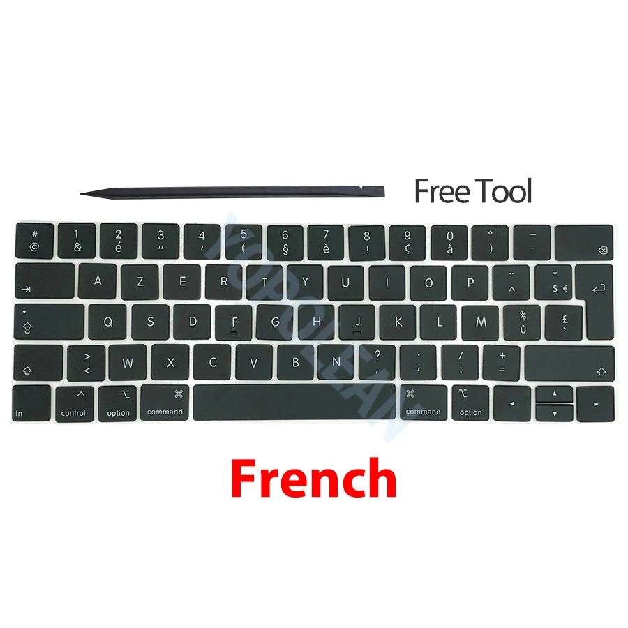 Новый A1706 A1707 Клавиши клавиатуры keycap США Великобритания Французский ЕС для Macbook Pro Retina 13
