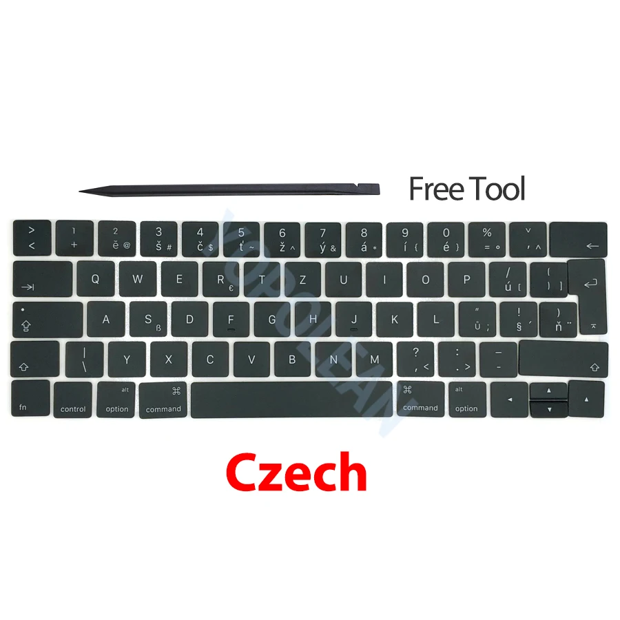 Новый A1706 A1707 Клавиши клавиатуры keycap США Великобритания Французский ЕС для Macbook Pro Retina 13