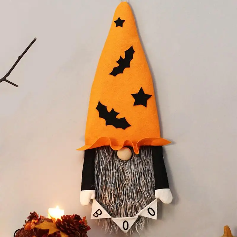 Декор в виде плюшевых гномов на Хэллоуин Орнамент на День Благодарения Осенний Гном Осенний Гном Шведский Tomte со шляпой Летучей мыши Скандинавский Nisse