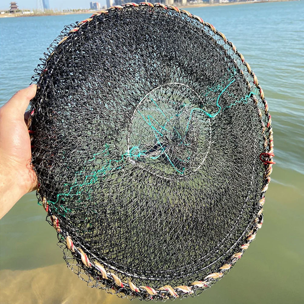 Многофункциональная Износостойкая Нейлоновая Круглая Складная сетка-ловушка для рыбы, удобные Рыболовные принадлежности, Устойчивая практичность