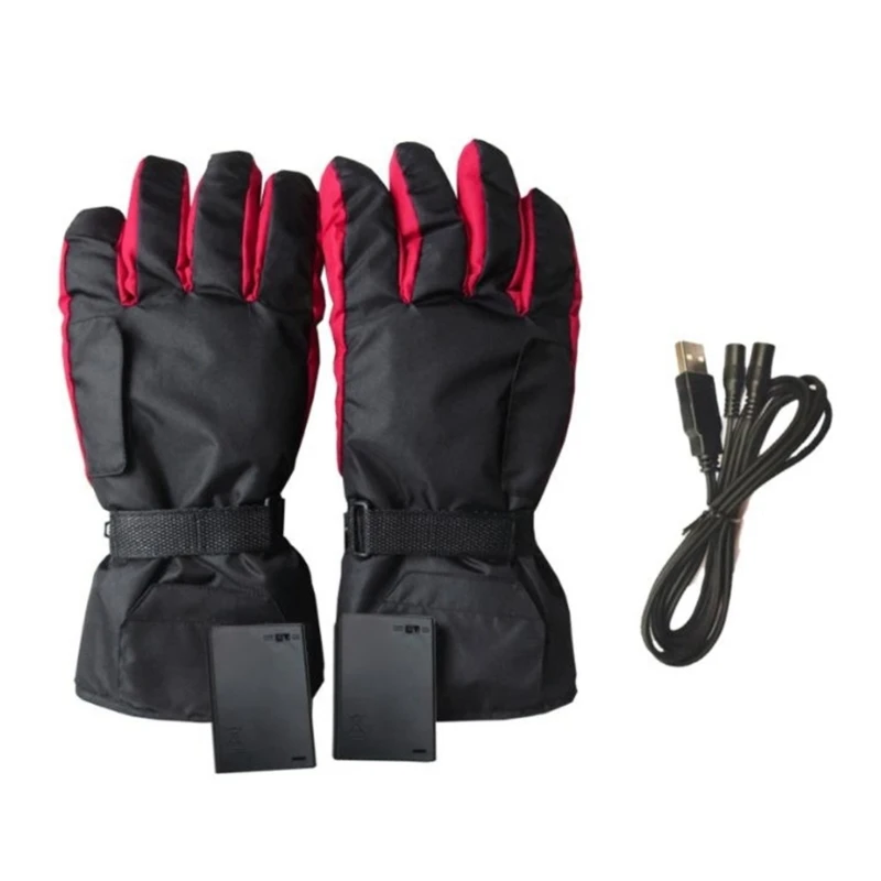 Перчатки с подогревом, перезаряжаемые перчатки с электрическим подогревом для мужчин и женщин, зимние теплые перчатки для катания на лыжах, охоты