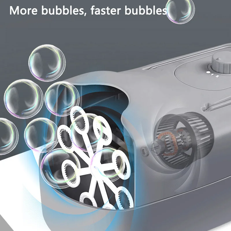Машина для мыльных пузырей Портативная Полностью Автоматическая 2-скоростная Красочная машина для мыльных пузырей Забавная игрушка на открытом воздухе с питанием от USB для детской вечеринки в саду Детский подарок
