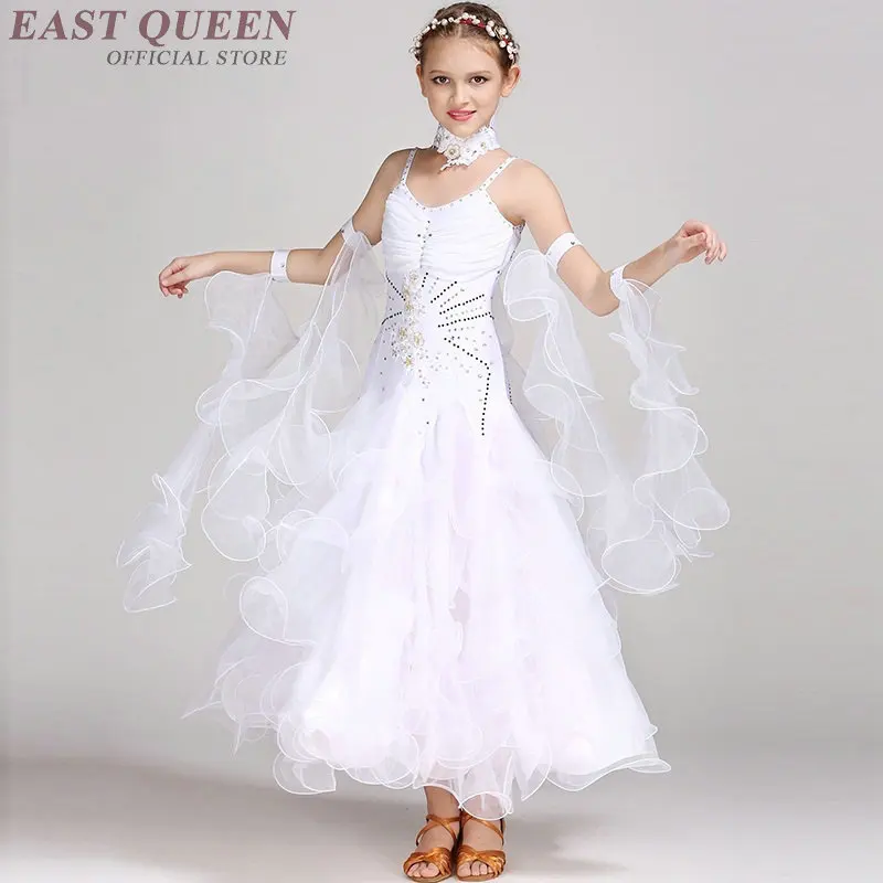 Платья для бальных танцев для детей, стандартное платье для вальса для девочек, танго, фламенко, танцевальное платье для бальных танцев FF1026