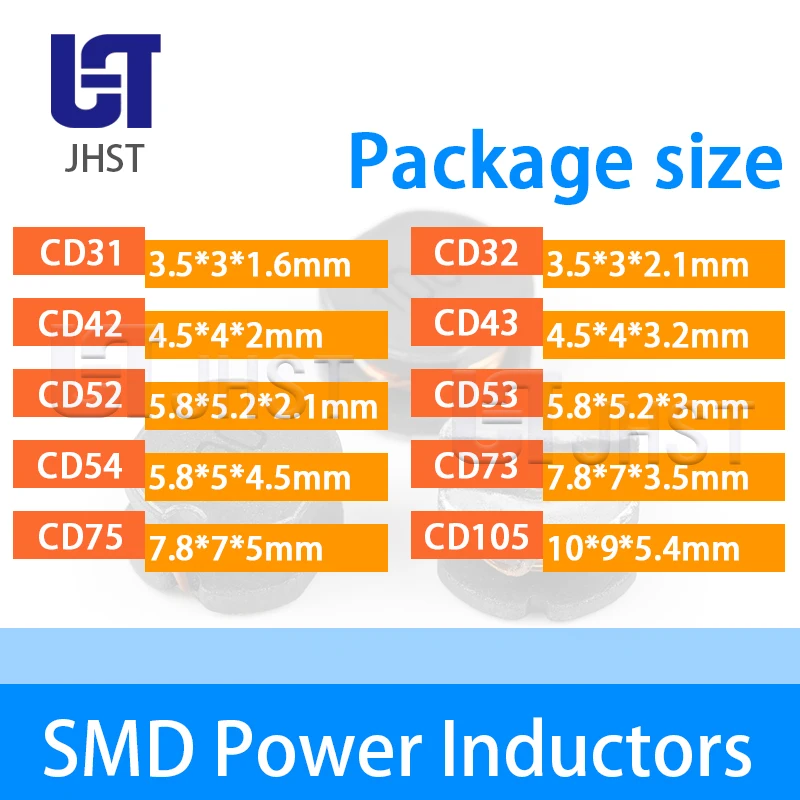 20шт 50шт 100ШТ SMD Силовые катушки индуктивности CD32 1UH-330UH Индуктивность обмотки 1UH 2.2UH 3.3UH 4.7UH 6.8UH 10UH 15UH
