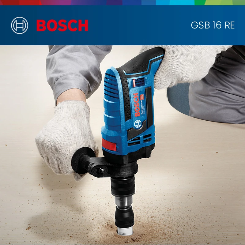 Bosch GSB 16RE 750 Вт Бесщеточный электрический ударный гаечный ключ 48500 об/мин Электроинструмент Электрический Гаечный ключ Дрель Отвертка Электроинструмент