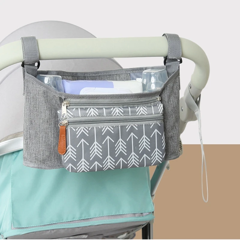 Прочная сумка для детской коляски, сумка-органайзер для детских колясок, сумки-держатели для бутылочек для кормления, Съемные сумки для детских колясок G99C