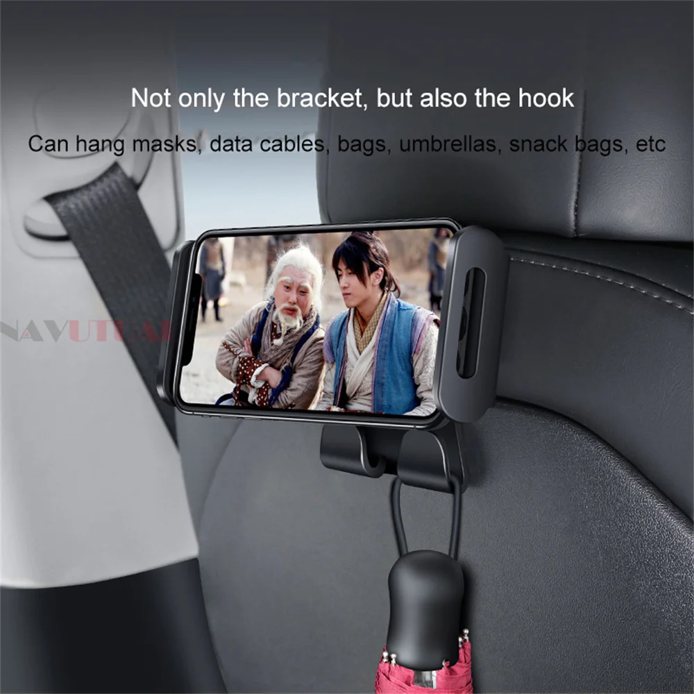 Для Tesla Model 3/Y Крюк Для Багажника Frunk Держатель Для Телефона На Заднем Сиденье С Поворотом На 360 Градусов Подставка Кронштейн Подголовника для Планшетного ПК iPad Mini Pro