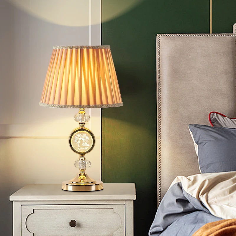 OUTELA Современная хрустальная настольная лампа LED Vintage Creative Decor Настольный светильник для дома, гостиной, прикроватной тумбочки в спальне