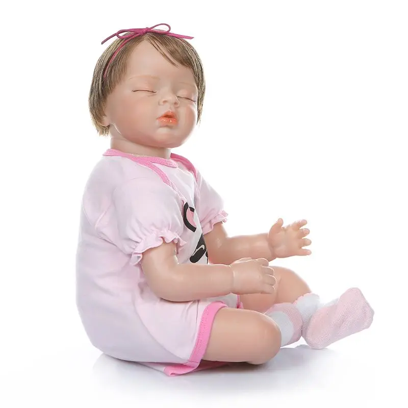 97BE 55 см Реалистичный для куклы Мягкий силиконовый винил для новорожденных девочек