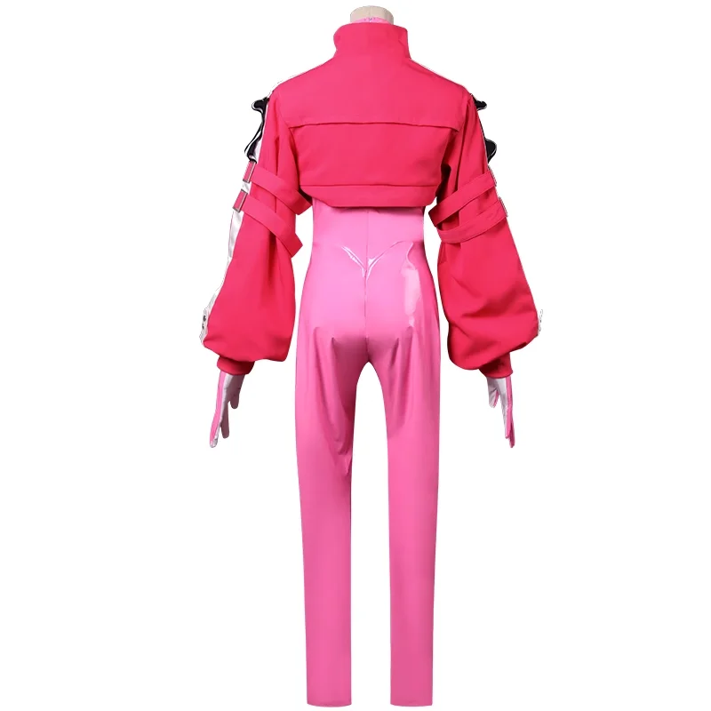 Алиса Косплей игра БОГИНЯ ПОБЕДЫ, костюмы для косплея NIKKE, комбинезон Алисы, Розовые наряды, сексуальная прекрасная униформа, куртка, пальто, Перчатки