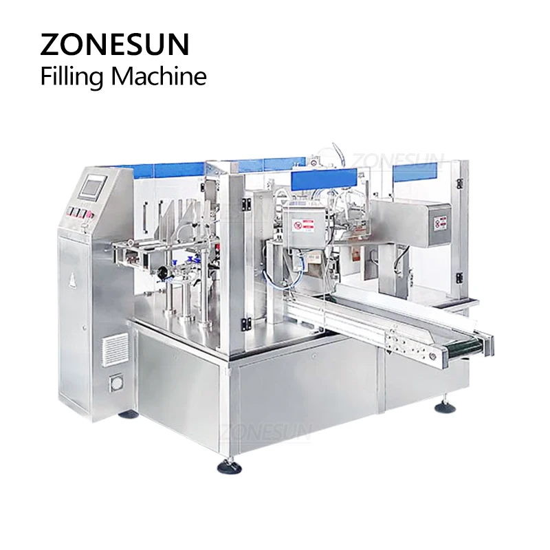 Автоматическая упаковочная машина ZONESUN для упаковки гранул Doypack для корма для домашних животных ZS-GB200