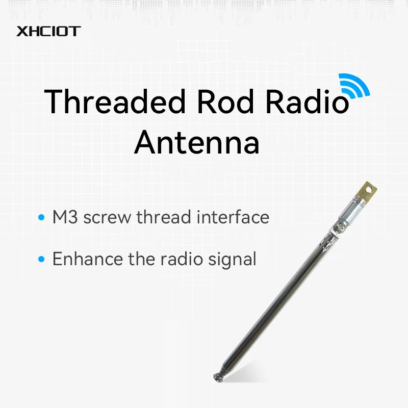 Радиоантенна с резьбовым стержнем M3 Интерфейс с резьбой Для усиления радиосигнала Антенна с Медным Хромированием FM-Антенна TX-LGHX-5273