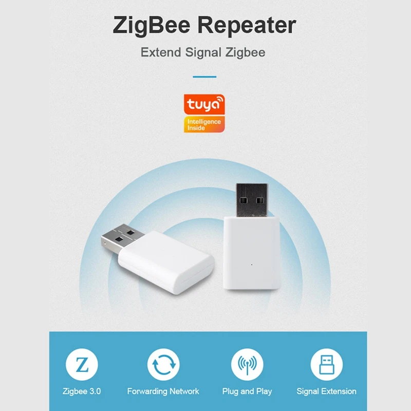 Tuya Zigbee 3.0 Ретранслятор USB Удлинитель Усилитель Сигнала Для Устройств Smart Life Gateway Hub Mesh Home Assistant