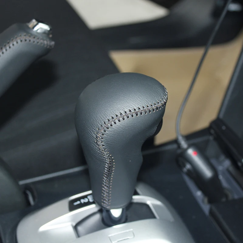 Накладка на ручку переключения передач из натуральной кожи для Honda Accord 8 В автомобиле, накладка на ручку переключения передач, ручка для искусственного дыхания