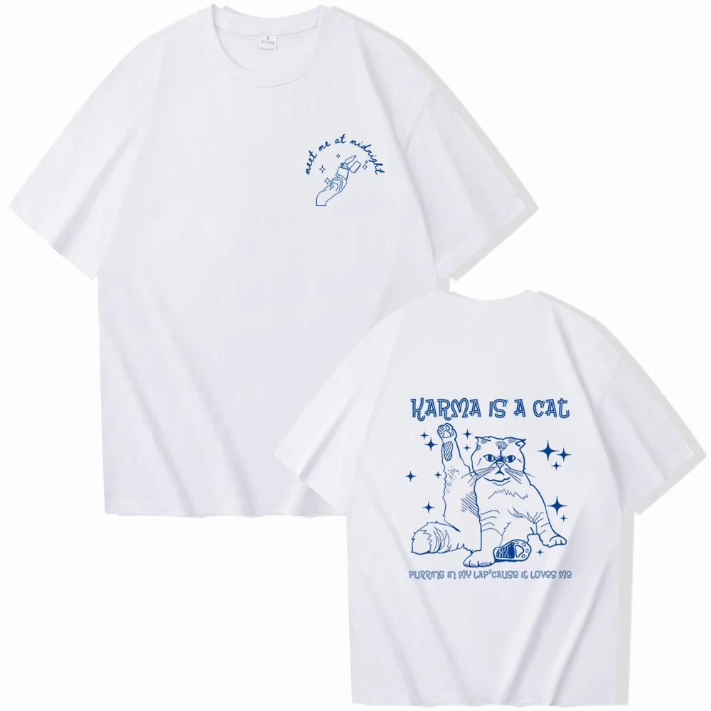 2023 summer Vintage Hot Midnights Album IS Cat World Tour Мужская футболка, топы, футболка для мужчин, Топы, Повседневная одежда
