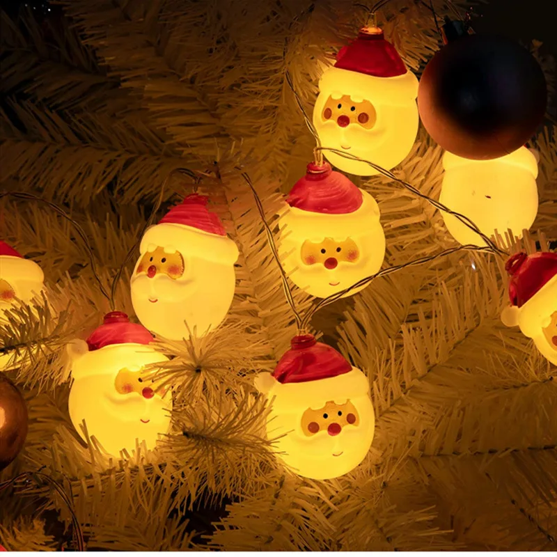 Рождественский Светодиодный Струнный Светильник Санта-Клаус Рождественские фонари Со Снеговиком, Звездный Сказочный Свет, Домашняя Праздничная Вечеринка, Рождественское Украшение, Лампа
