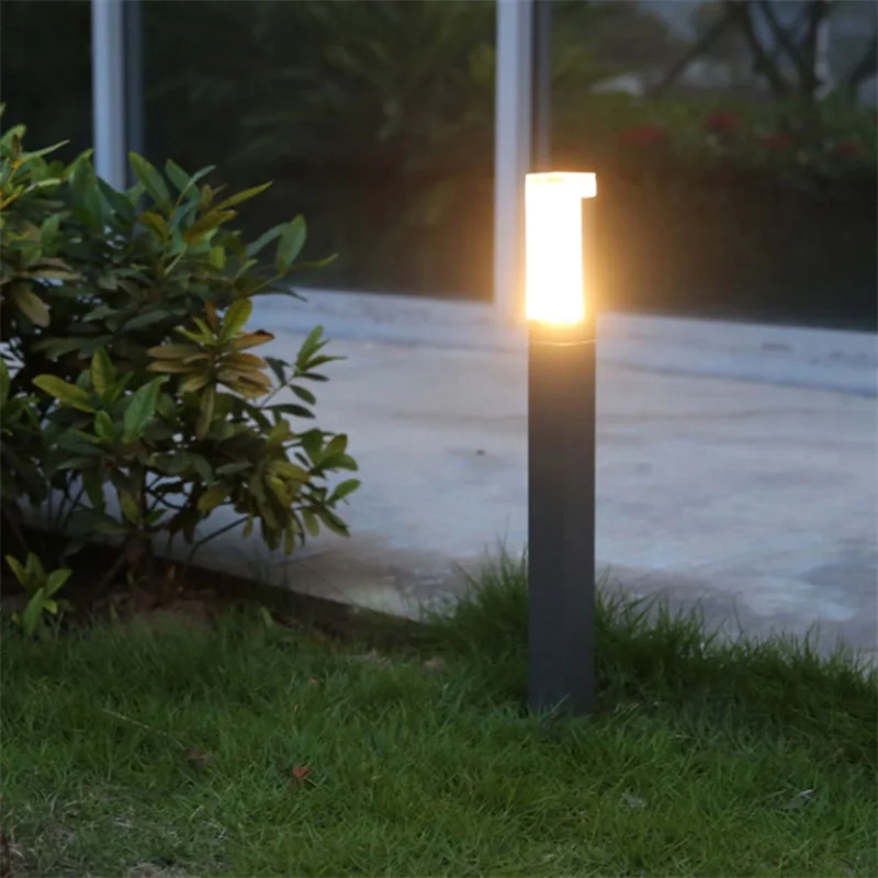 Наружный светодиодный светильник для газона AOSONG, алюминиевый Водонепроницаемый садовый светильник, креативный декоративный светильник для двухуровневого парка виллы