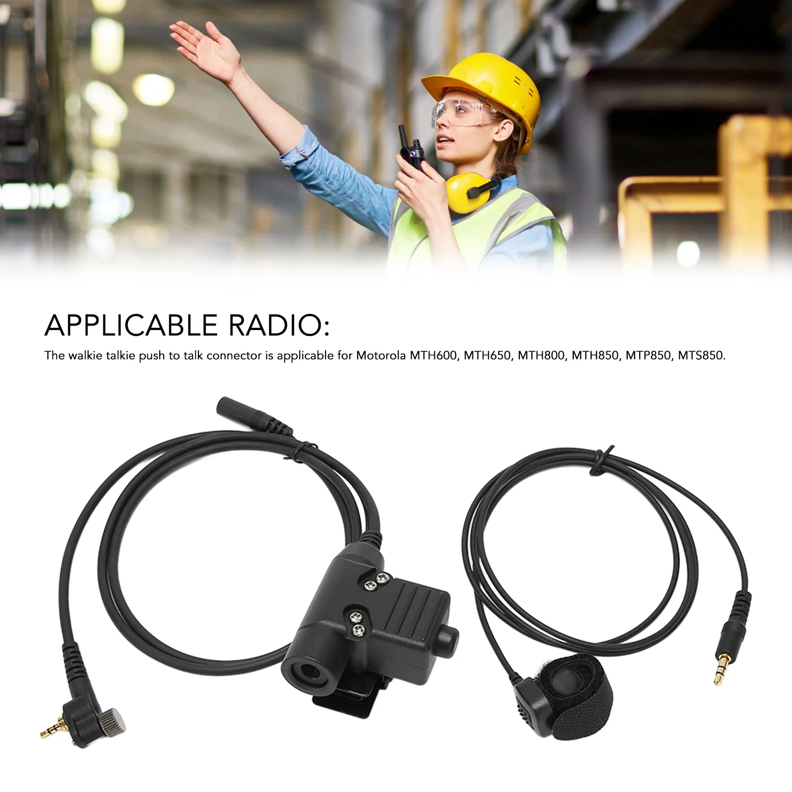 U94 PTT-адаптер, разъем для двухканальной рации, двухстороннее радио, ручной микрофон, адаптер для наушников для MTP850 N