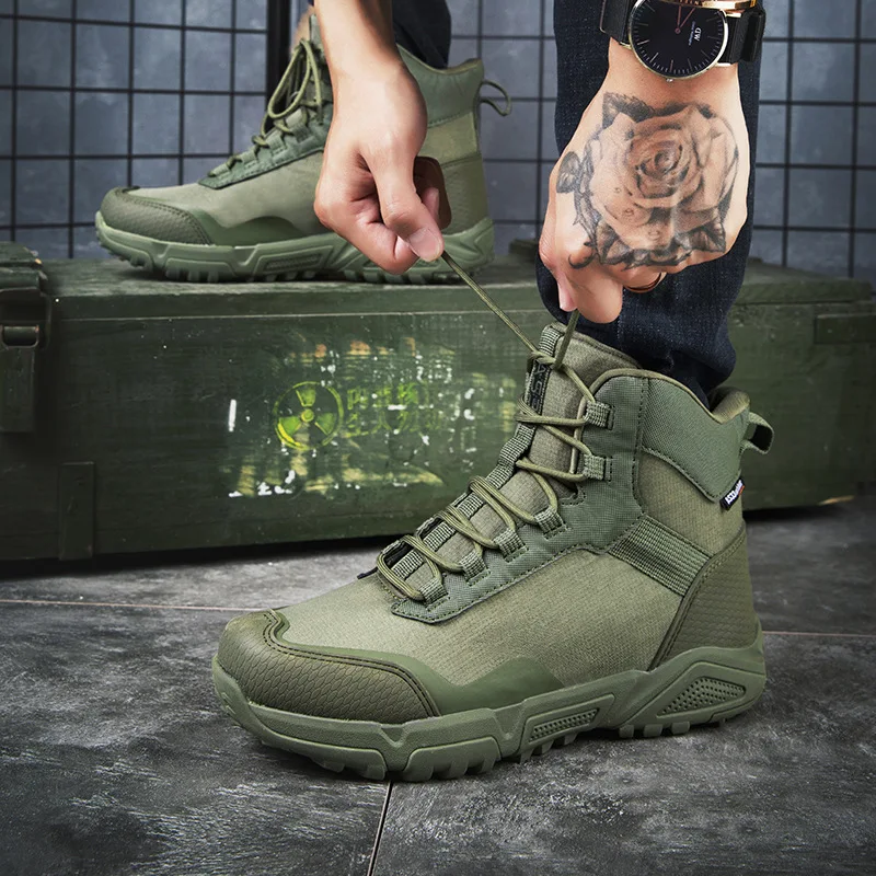 Походная обувь для скалолазания, армейские военные тактические ботинки, мужские дышащие мужские тренировочные боевые ботинки большого размера