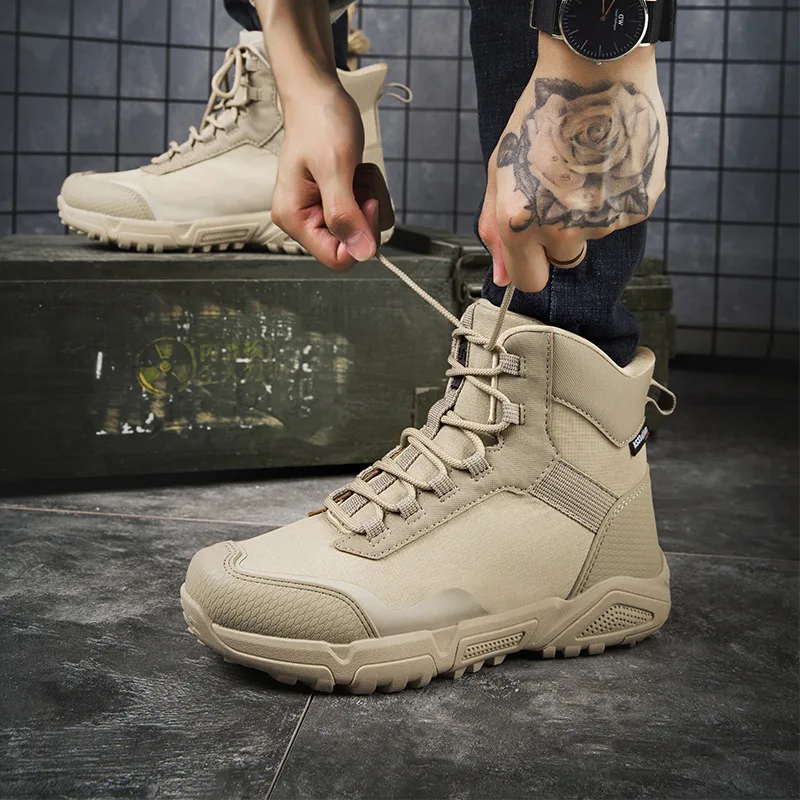 Походная обувь для скалолазания, армейские военные тактические ботинки, мужские дышащие мужские тренировочные боевые ботинки большого размера