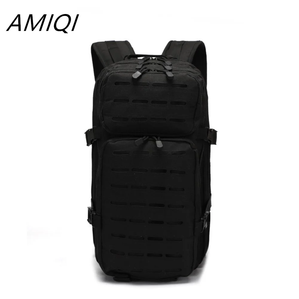 Легкий спортивный рюкзак AMIQI для активного отдыха, мужской рюкзак для поездок на работу, многофункциональный тактический рюкзак Blac