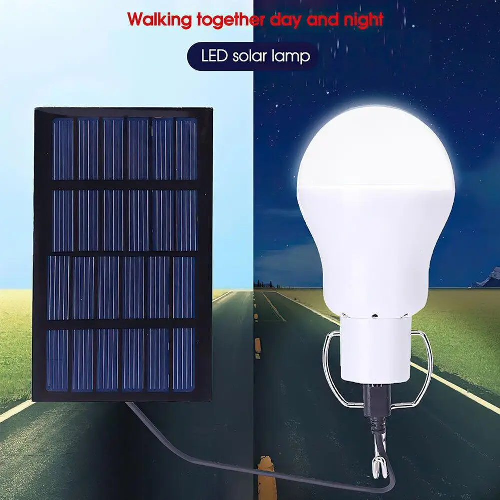 Солнечная лампочка с панелью солнечных батарей Наружное Портативное освещение Перезаряжаемые Солнечные походные фонари