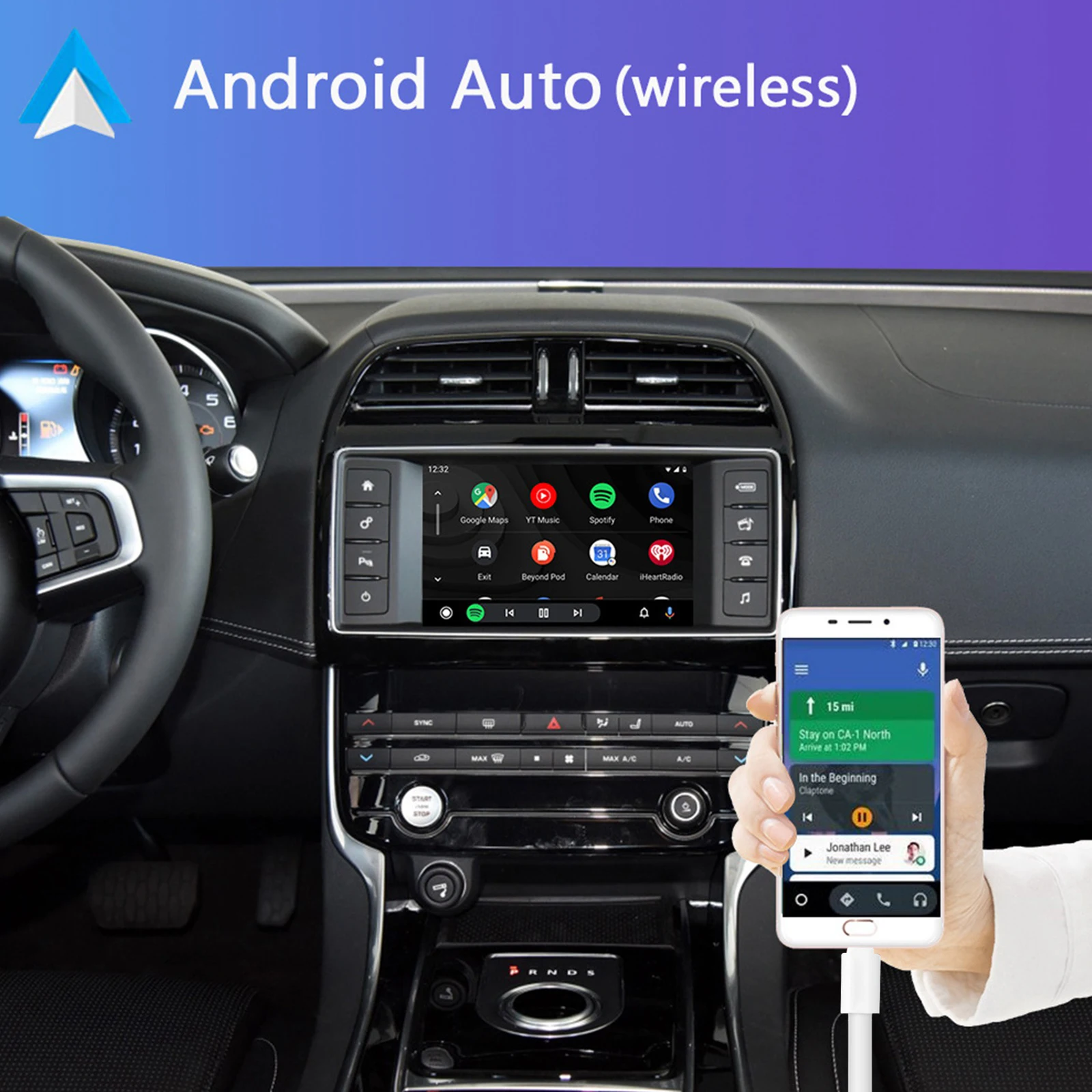 8-дюймовый беспроводной Carplay для Land Rover Android Auto подходит для JAGUAR Upgrade Декодер коробка комплект для дооснащения интерфейса