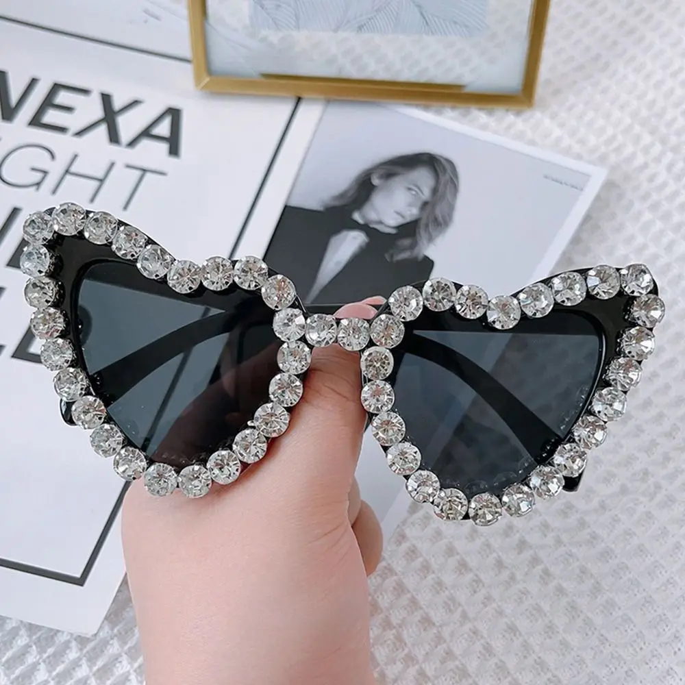 Винтажные сексуальные солнцезащитные очки с бриллиантовым сердцем, женские солнцезащитные очки в форме сердца, блестящие солнцезащитные очки, женские крутые очки в стиле ретро в стиле хип-хоп.