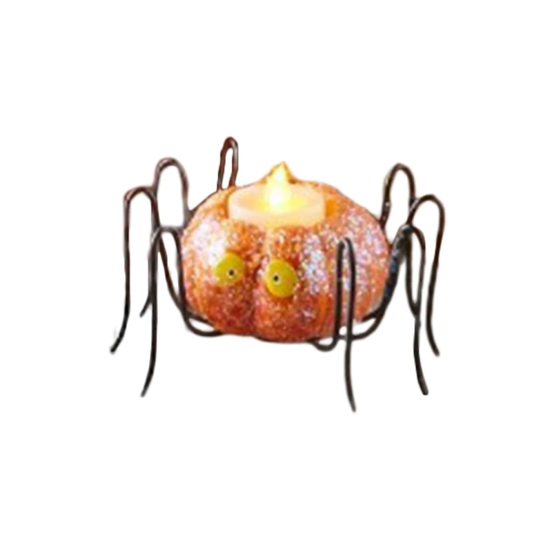 Фонари-пауки на Хэллоуин, украшения на Хэллоуин, светодиодная лампа, поделки своими руками, уличная дверь, настольный фестиваль, вечеринка, офис, домашнее украшение