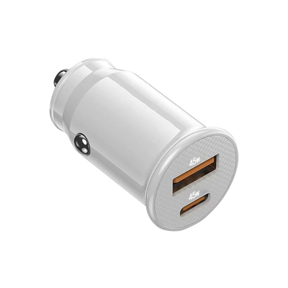 Автомобильное зарядное Устройство Mini USB Quick Charge USB C Автомобильное Зарядное Устройство QC 4.0 45W 5A Type PD Быстрая Зарядка Автомобильного Зарядного устройства Для телефона (Черный Яркий)