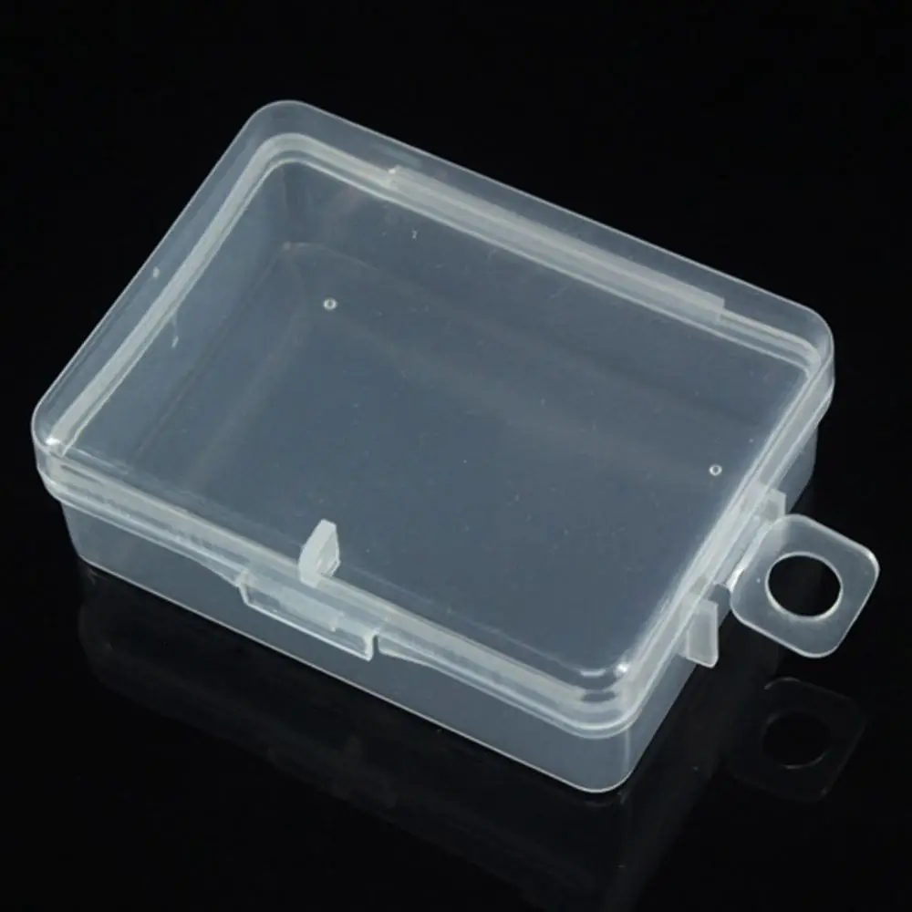 Мини-практичный Прозрачный пластиковый ящик для хранения, контейнер для сбора мусора, чехол с отверстием для подвешивания крышки, Портативный ящик для хранения