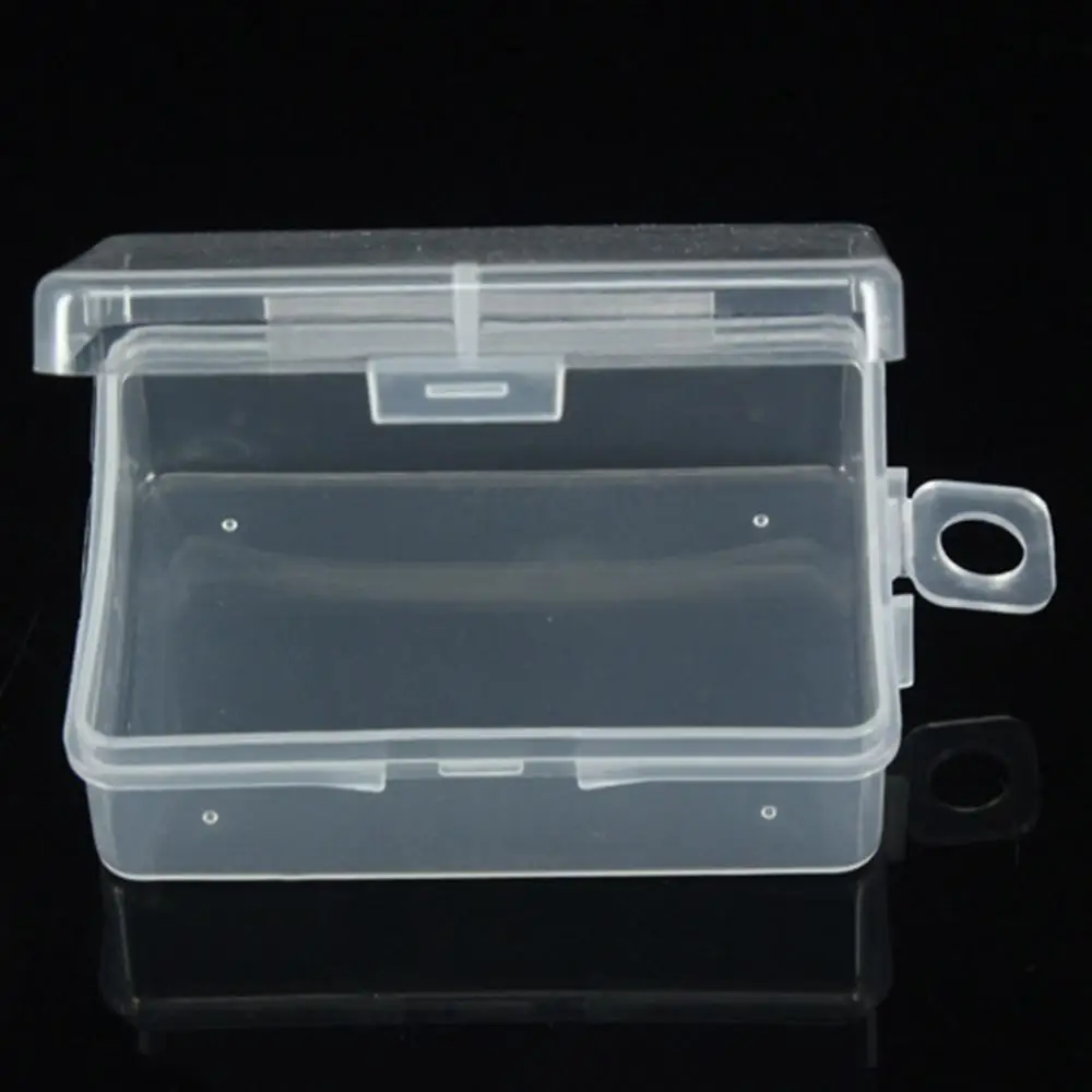 Мини-практичный Прозрачный пластиковый ящик для хранения, контейнер для сбора мусора, чехол с отверстием для подвешивания крышки, Портативный ящик для хранения
