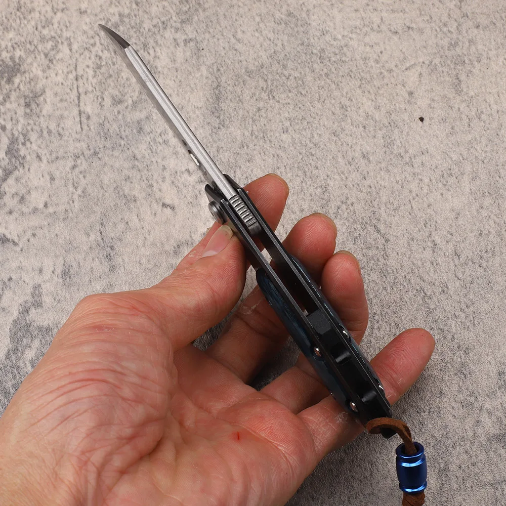 Лезвие из Дамасской Стали + Ручка Из Кости Животного На Открытом Воздухе Кемпинг Охота Рыбалка Фруктовый Нож EDC Складной Ножевой Инструмент