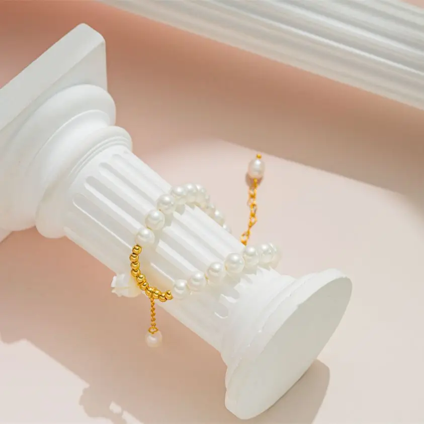 Браслет из настоящего натурального белого пресноводного жемчуга для женщин, милый браслет из бусин в стиле OL, женский