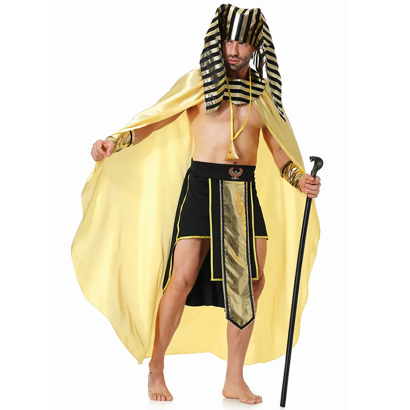 Костюм фараона Костюм на Хэллоуин для взрослого мужчины Древний Египет Египетский фараон Король Тутанхамон Одежда для косплея