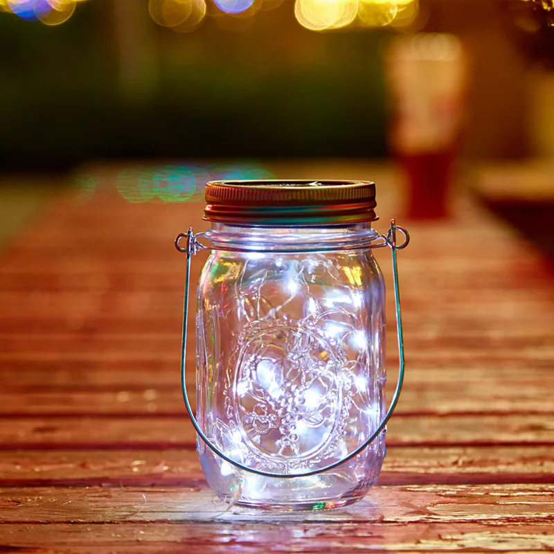 Солнечная Лампа String LED Fairy Light 20 Светодиодов Mason Jar Крышка Бутылки Для Рождественского Свадебного Украшения Garden Party Lighting