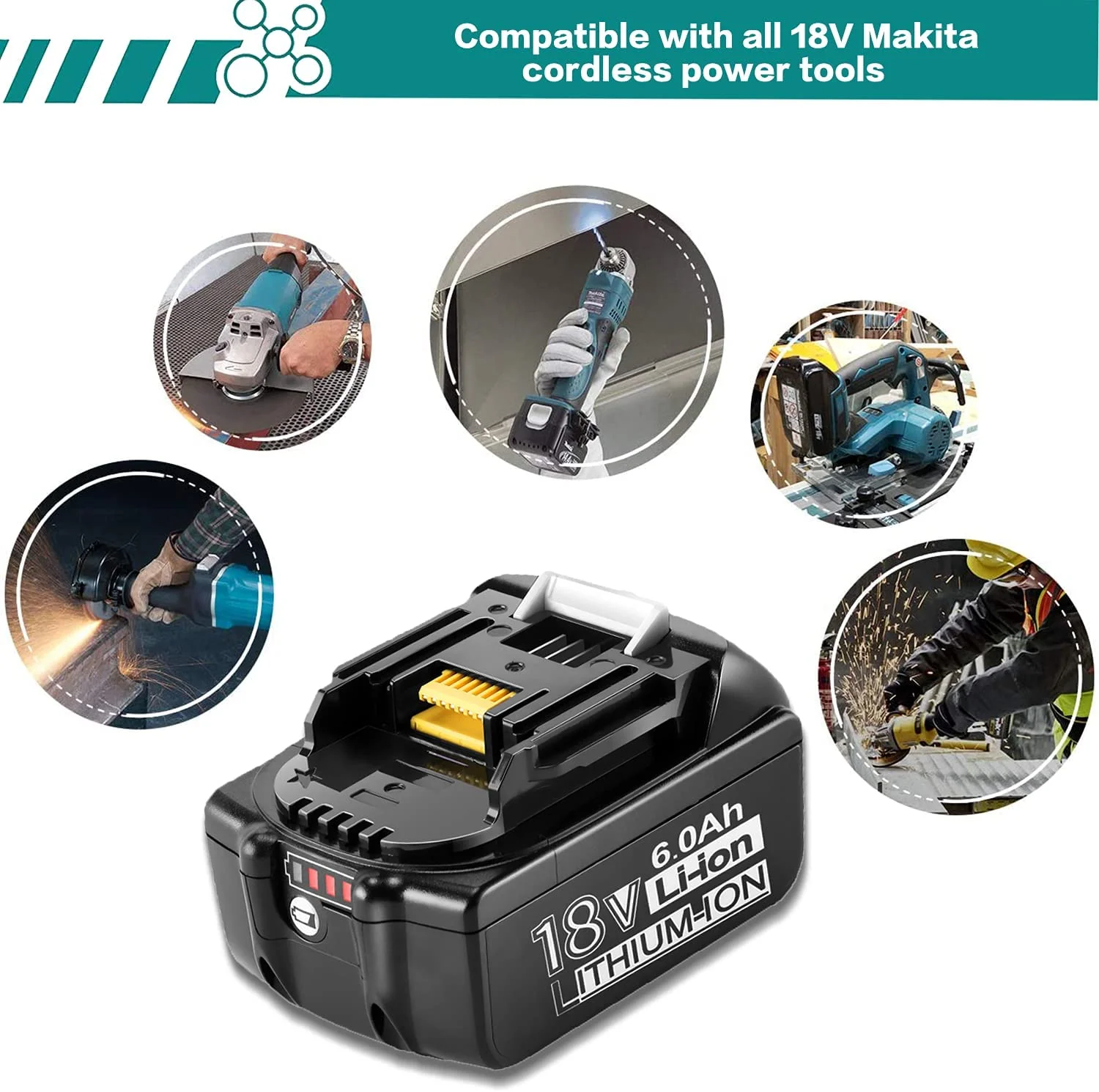 100% Оригинал Для Makita 18V 6000mAh Aufladbare Power Werkzeuge Batterie mit LED Литий-Ионный Эрзац LXT BL1860B BL1860 BL1850