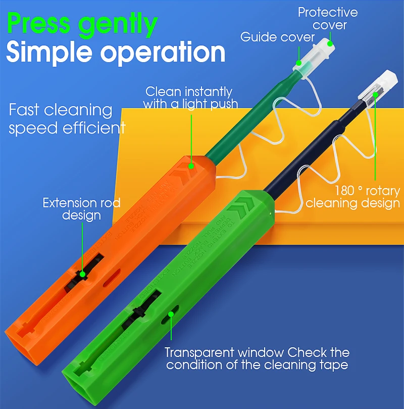 Ручка для очистки торцевых поверхностей оптического волокна AUA-S250 /L125 2,5 мм SC /FC / ST /E2000 и 1,25 мм (LC /MU) (опция) Ручка для очистки оптического волокна