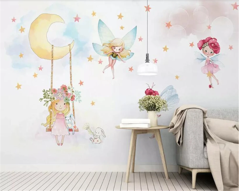 beibehang настенная роспись из папье-маше 3d на заказ мультяшные обои для детской комнаты обои для домашнего интерьера фон 3d обоев behang