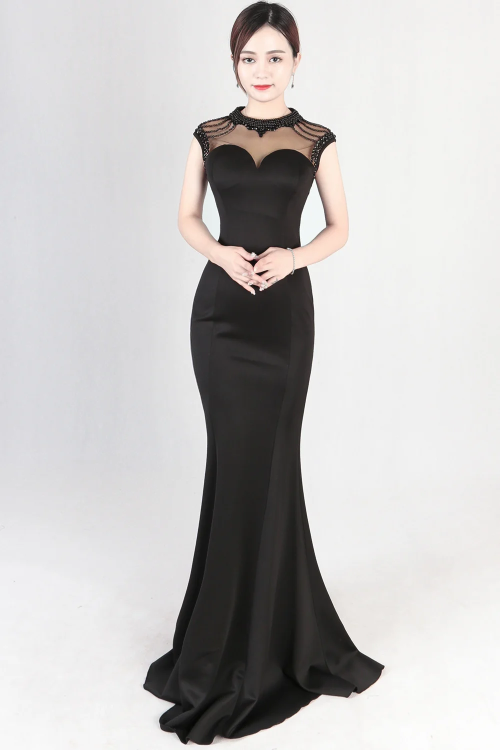 Ежегодное шоу компании Вечернее платье Fashion Fishtail Banquet Slim Fit, длинное платье для ведущей
